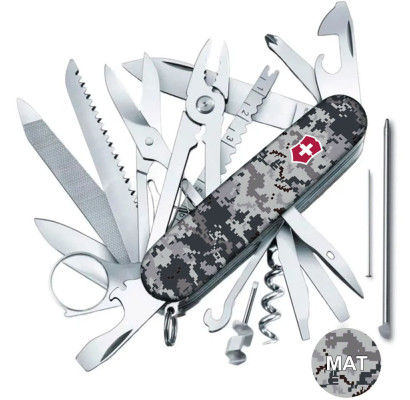 Складной нож Victorinox SWISSCHAMP ARMY Пиксель синий с крас. лого 1.6795.3.W3943p