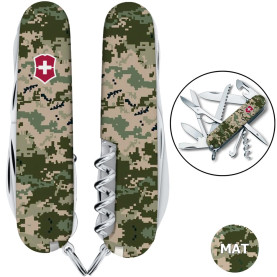 Складаний ніж Victorinox HUNTSMAN ARMY Піксель з черв. лого 1.3713.3.W3941p