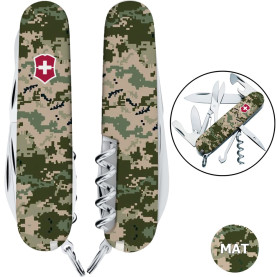 Складаний ніж Victorinox CLIMBER ARMY Піксель з черв. Лого 1.3703.3.W3941p