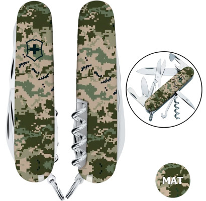 Складаний ніж Victorinox CLIMBER ARMY Піксель 1.3703.3.W3940p