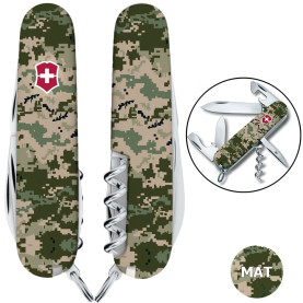 Складаний ніж Victorinox SPARTAN ARMY Піксель з черв. лого 1.3603.3.W3941p