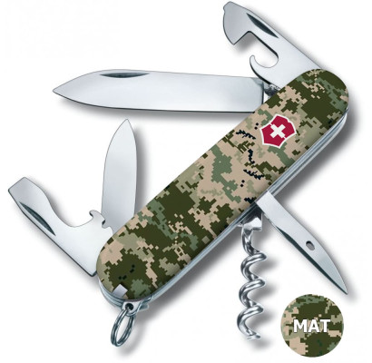 Складаний ніж Victorinox SPARTAN ARMY Піксель з черв. лого 1.3603.3.W3941p