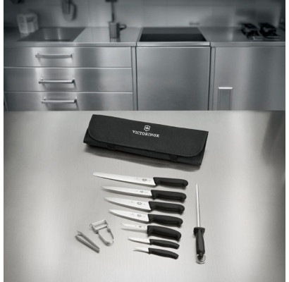 Набір кухонний (10 предметів) Victorinox Chef’s Roll Starter Set 5.4964.1