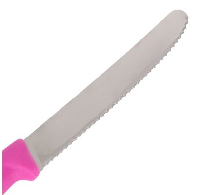 Ніж для томатів Victorinox SWISS CLASSIC Tomato&Table 11см хвил рожев 6.7836.L115