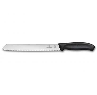 Ніж для хліба Victorinox SWISS CLASSIC 21см хвил чорн 6.8633.21B
