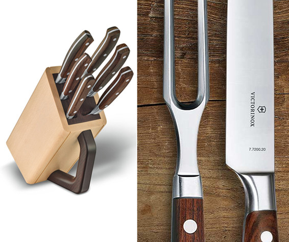 GRAND MAITRE Wood - элегантный набор кованых ножей с деревянными рукоятями